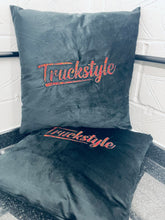 Load image into Gallery viewer, TruckStyle Danish Plush Pillow (Pair) - Red Stitch