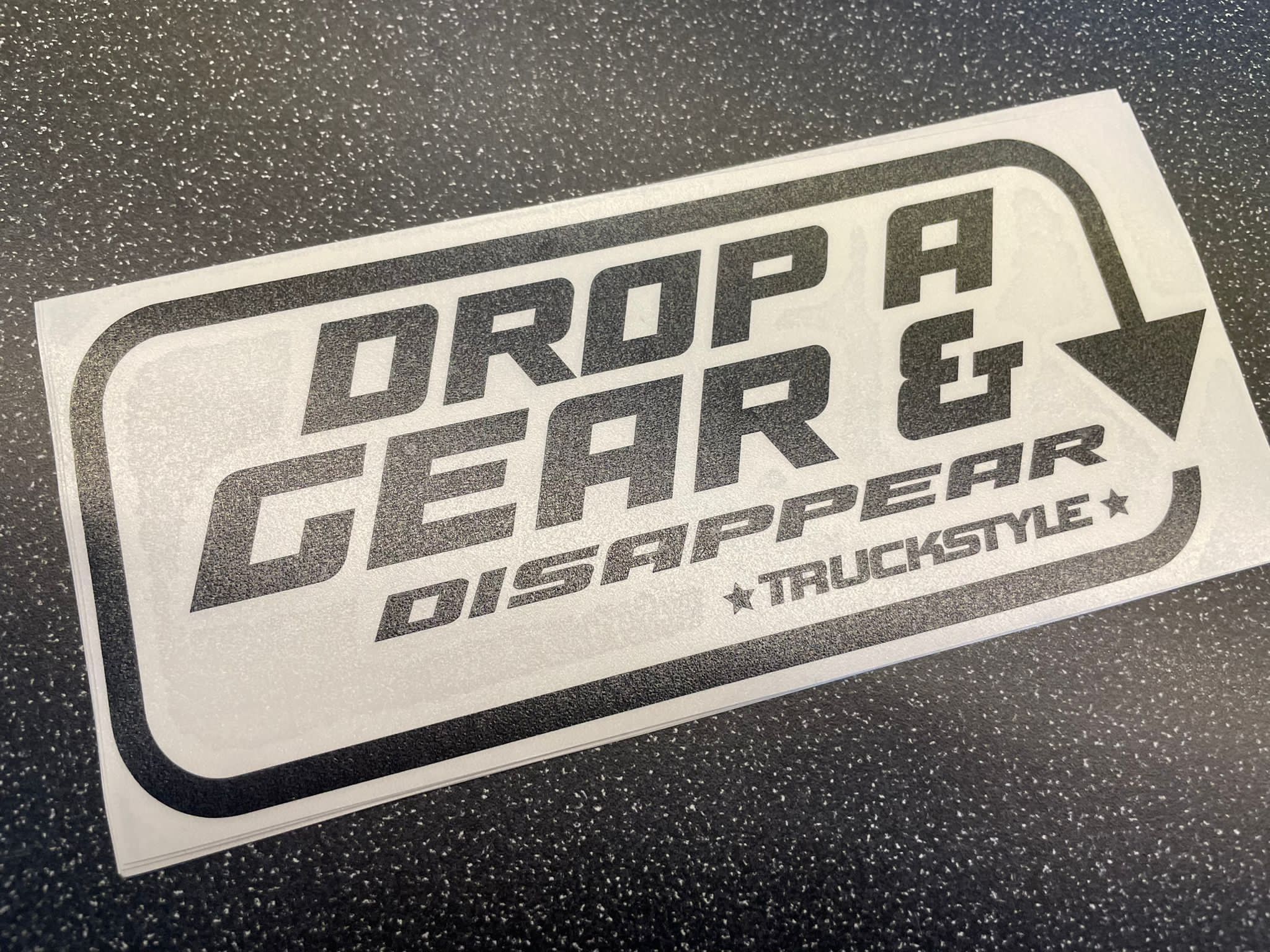drop a gear and disappear Drop a Gear & Disappear Sticker – TruckStyle LTD