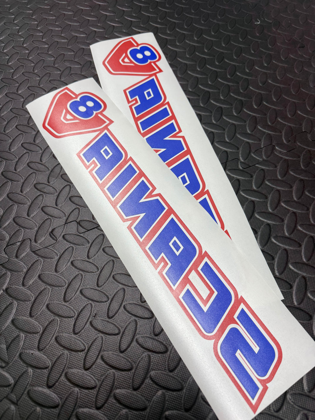SCANIA V8 TWO TONE SIDE WINDOW STICKERS
