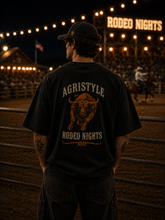 Load image into Gallery viewer, Agristyle Rodeo Night Oversized Embroidered TShirt
