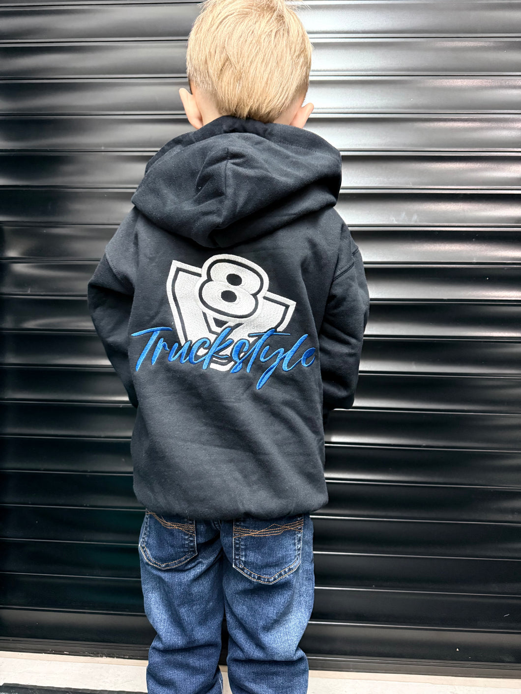 KIDS TruckStyle V8 Embroidery Hoody Black