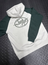 Load image into Gallery viewer, HARLEQUIN EDITION GREEN/SAND EMBROIDERED HOODY
