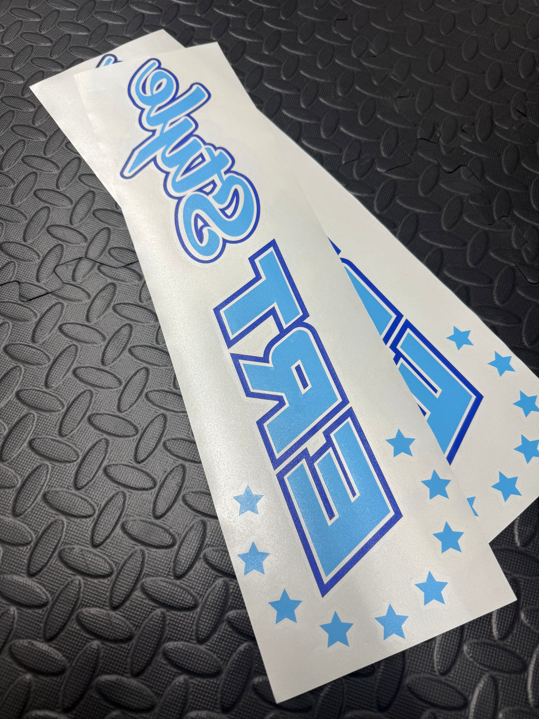 CUSTOM  CURVED STYLE TWO TONE Side Window Stickers