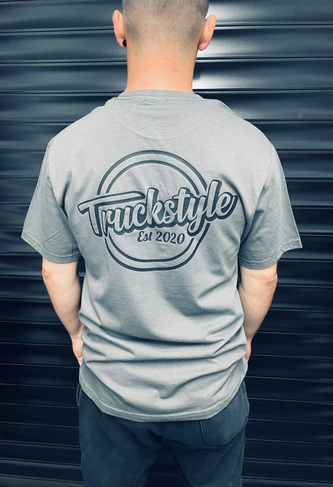 TruckStyle Script Tee Grey