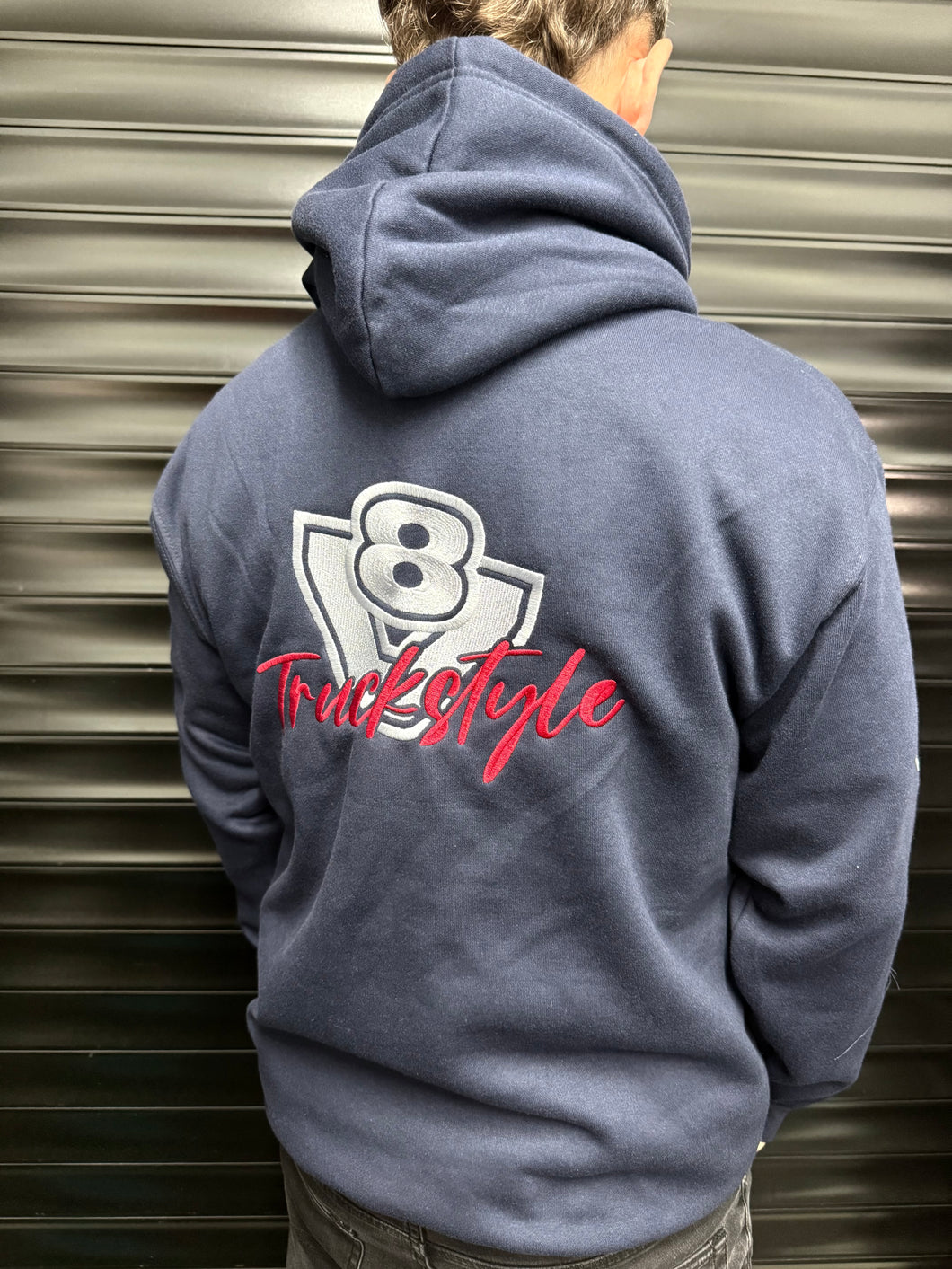 TruckStyle V8 Silver Griffin Special Edition Embroidery Hoody With Sleeve V8