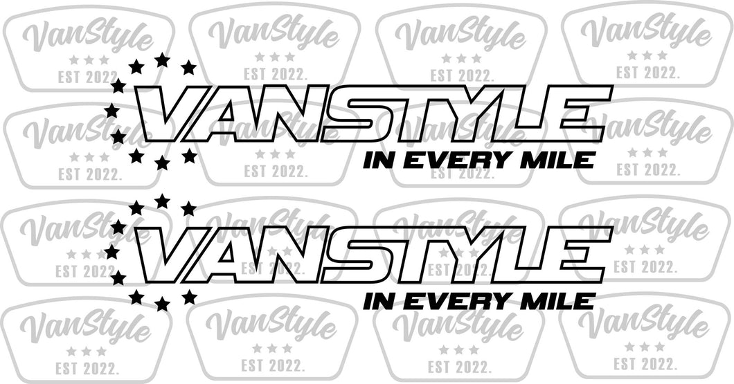 VanStyle Outline Side Window Stickers 40cm