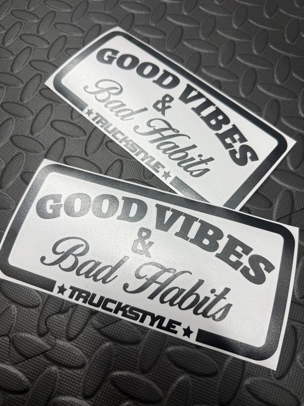 GOOD VIBES & BAD HABITS STICKER