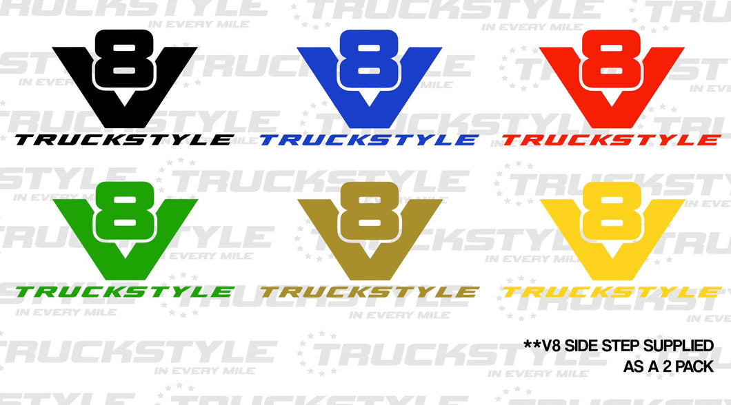 V8 TRUCKSTYLE SIDE STEP STICKERS