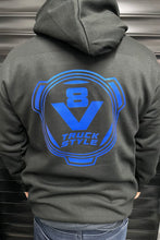 Load image into Gallery viewer, TruckStyle V8 Chrome Blue Hoody
