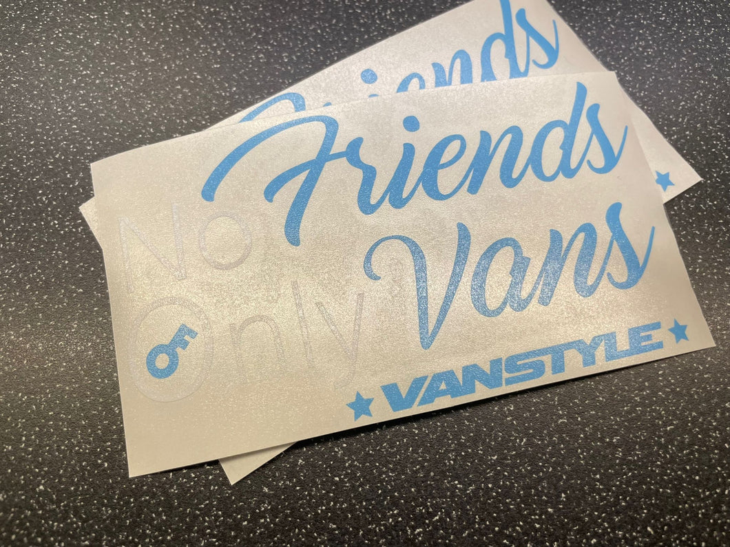 No Friends Only Vans Sticker