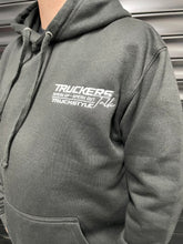 Load image into Gallery viewer, Truckstyle Embroidered Truckers Talk Hoody Black
