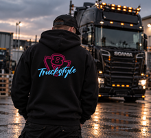 Load image into Gallery viewer, TruckStyle BubblegumV8 OUTLINE Embroidery Hoody With TRUCKSTYLE Sleeve V8
