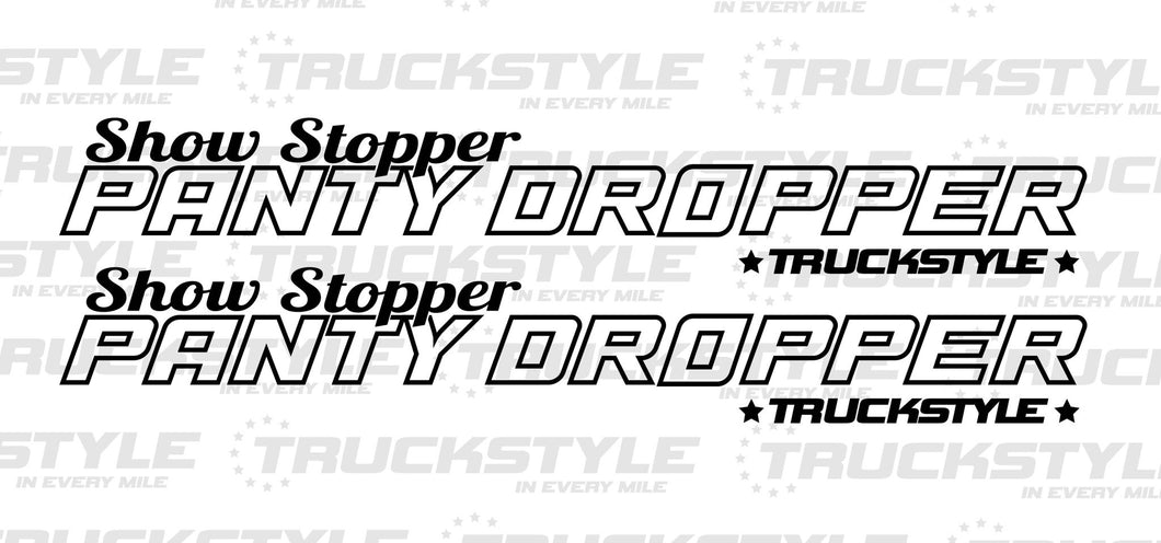 Show Stopper Panty Dropper Side Window Sticker