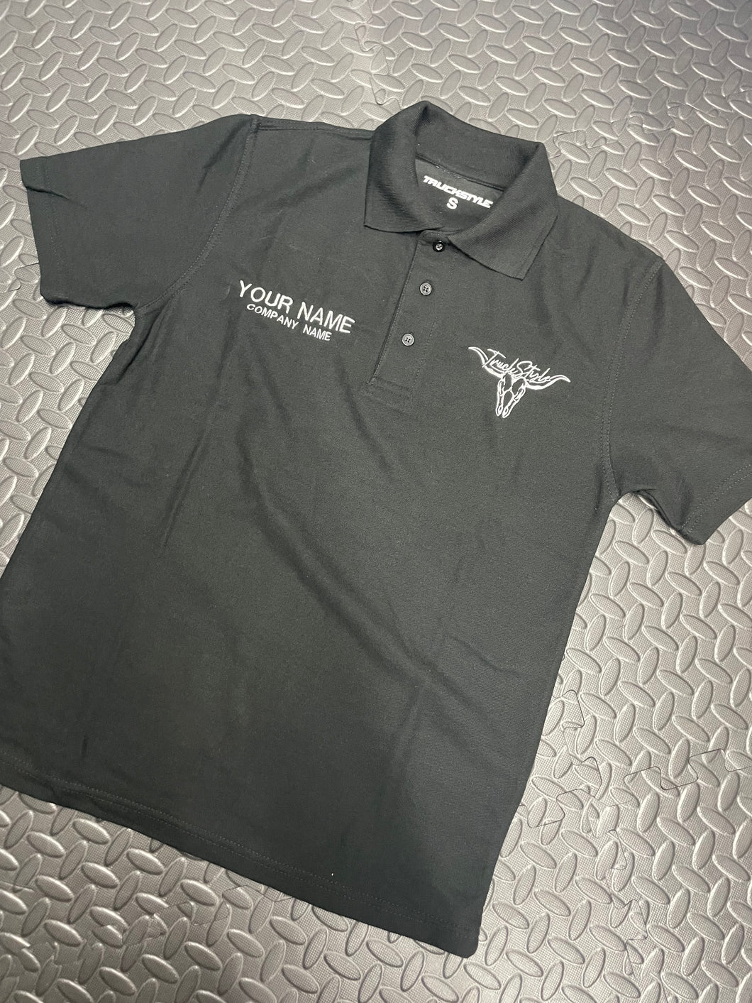 CUSTOM Truckstyle Skull Embroidered Polo