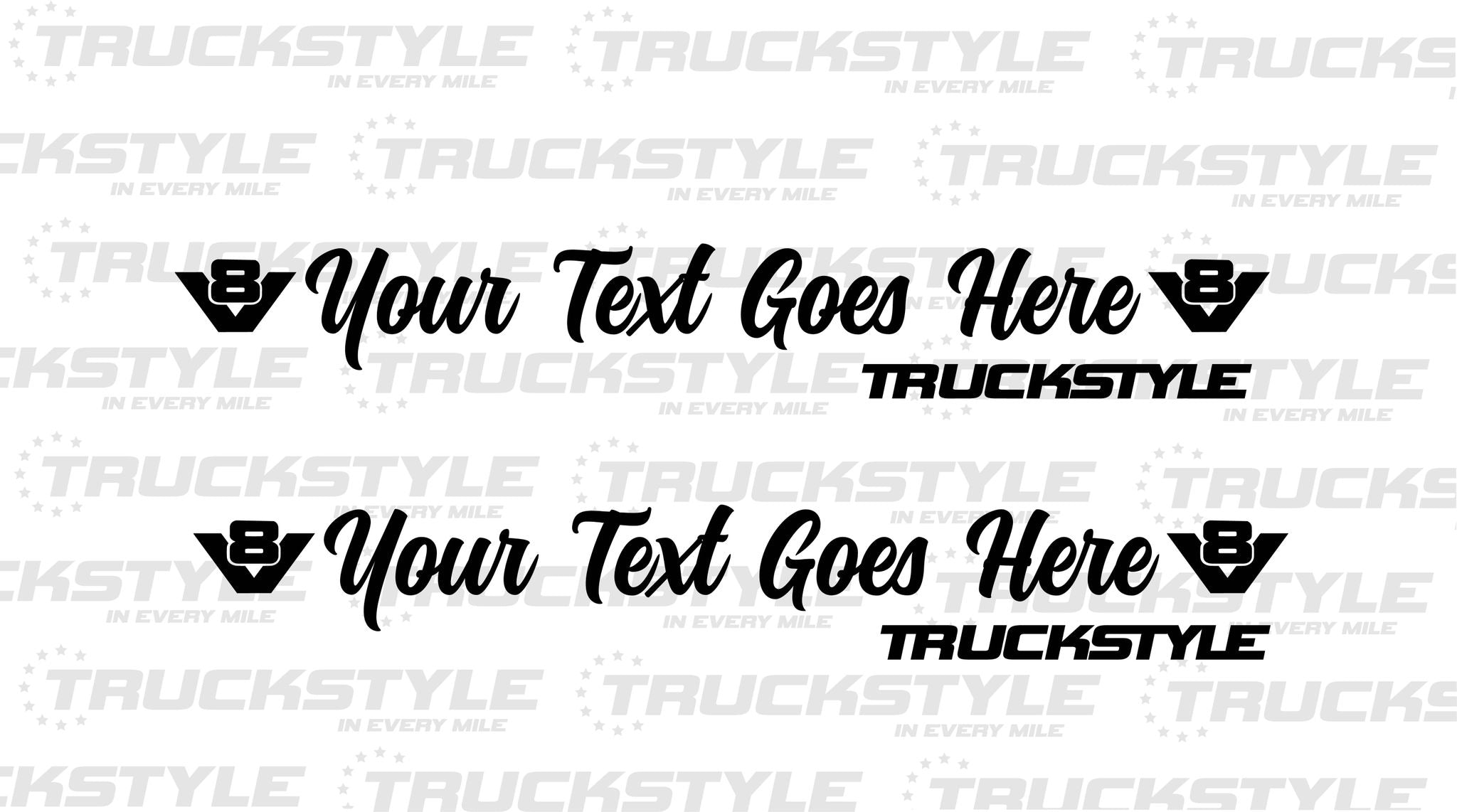 V8 Truckstyle Custom Side Window Stickers – TruckStyle LTD