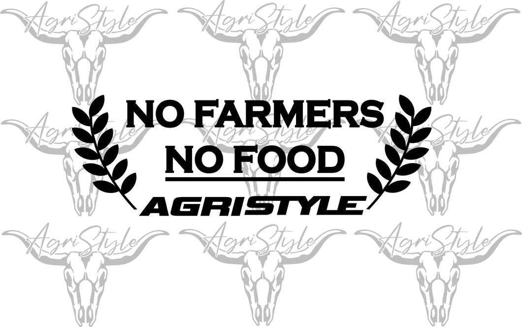 Agristyle No Farmers No Food Sticker