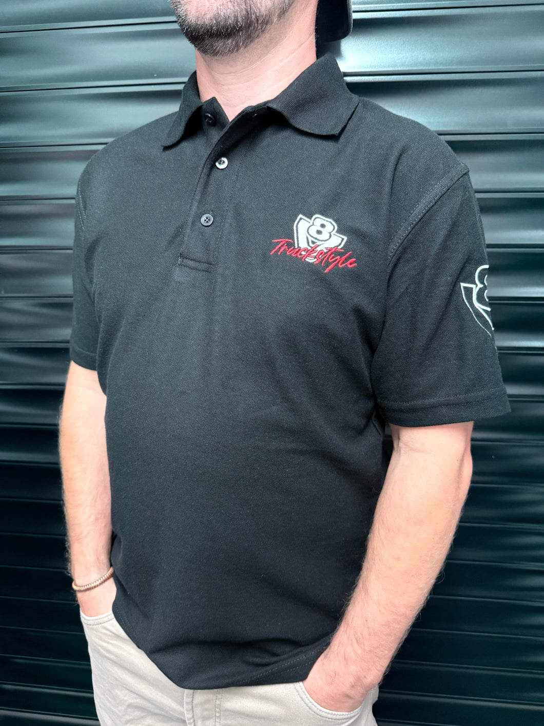 Truckstyle V8 Embroidered Polo With Sleeve V8