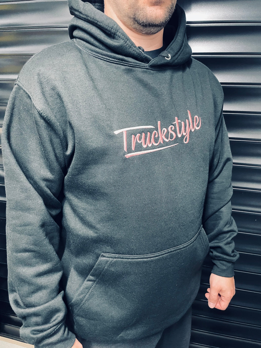 Truckstyle Embroidered Banner Hoody - Rose Gold Stitch