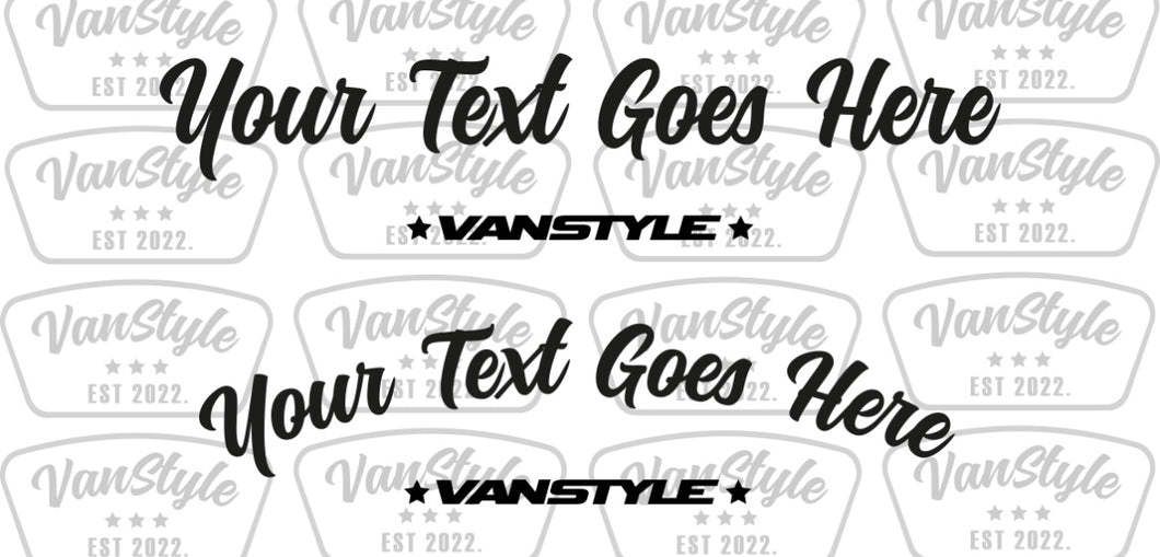 Vanstyle Custom Front Window Sticker