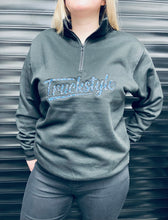 Load image into Gallery viewer, TruckStyle Danish Plush Quarter Zip - Blue
