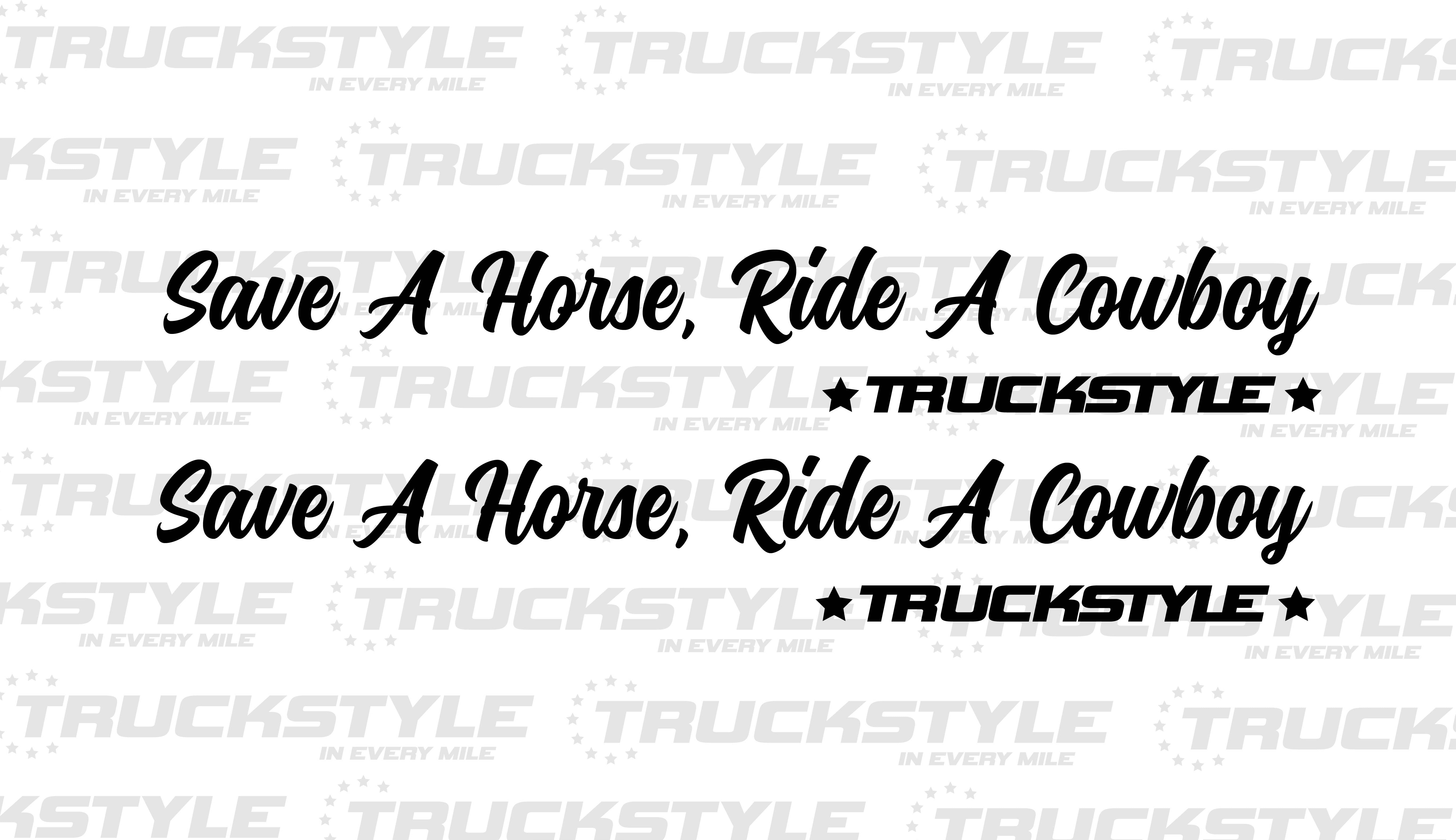 SAVE A HORSE RIDE A COWBOY SIDE WINDOW STICKERS PAIR X 2 – TruckStyle LTD