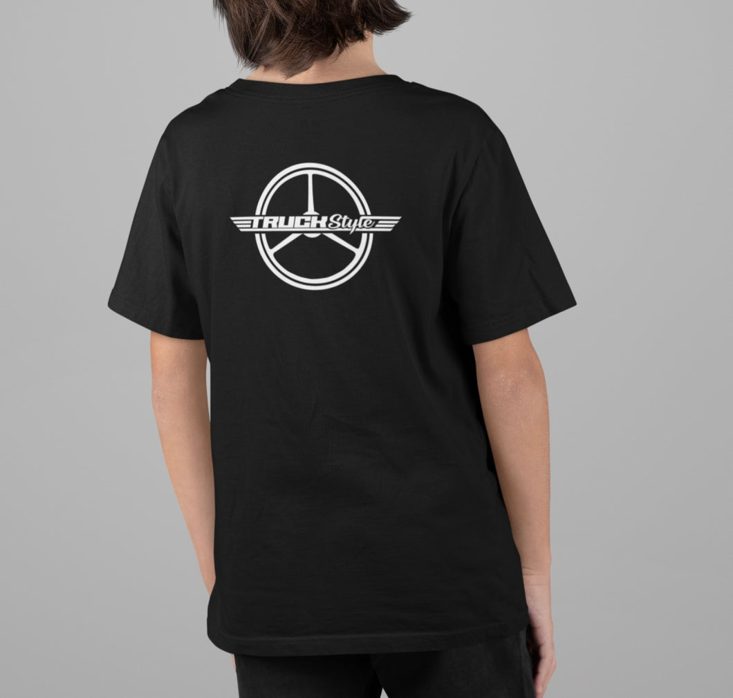 Truckstyle Mini-Truckers Banner 3 Spoke Seering Wheel Kids Tee