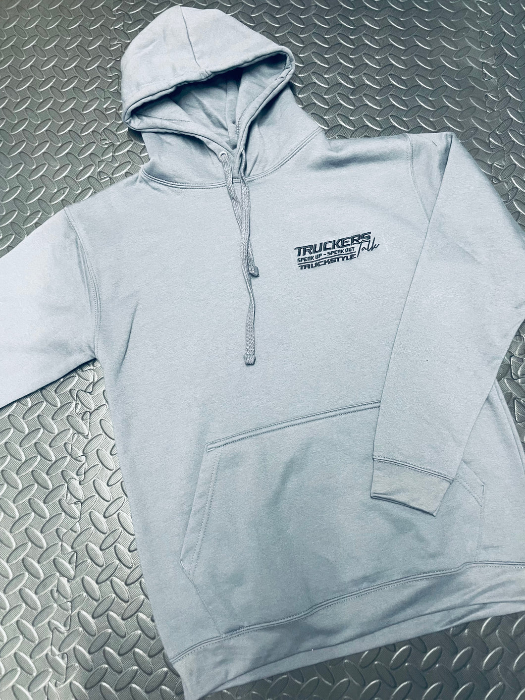 Truckstyle Embroidered Truckers Talk Hoody Grey