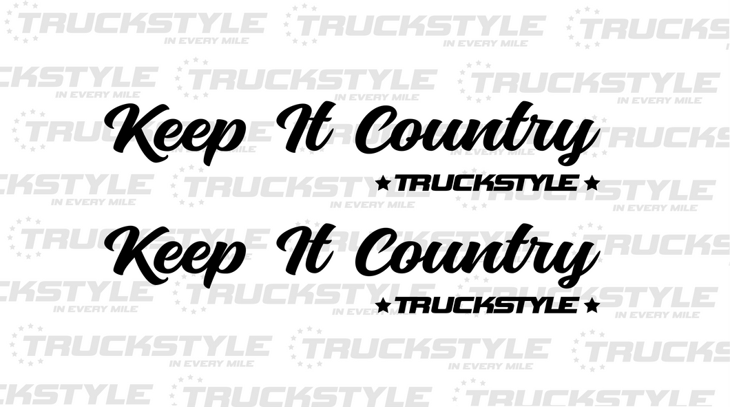KEEP IT COUNTRY SIDE WINDOW STICKERS PAIR X 2