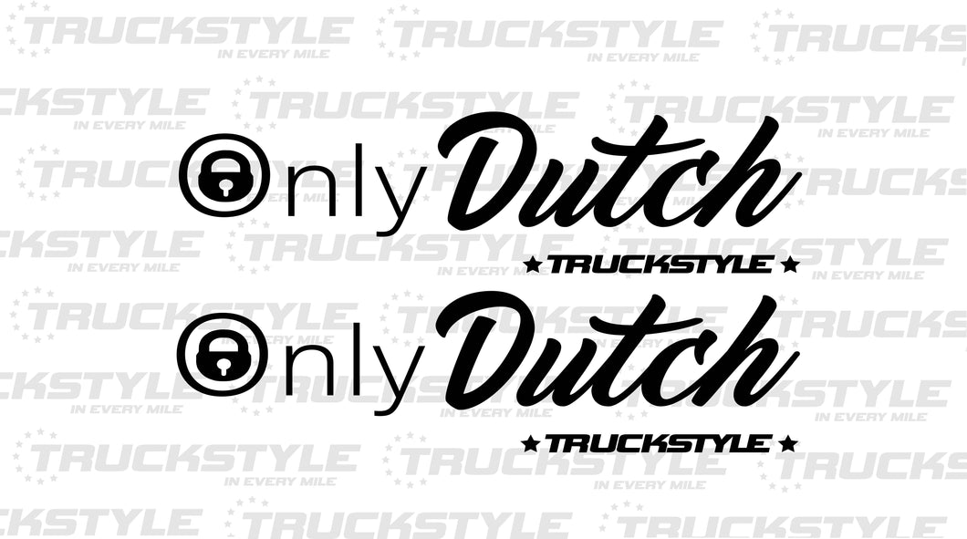 ONLY DUTCH SIDE WINDOW STICKERS PAIR X 2