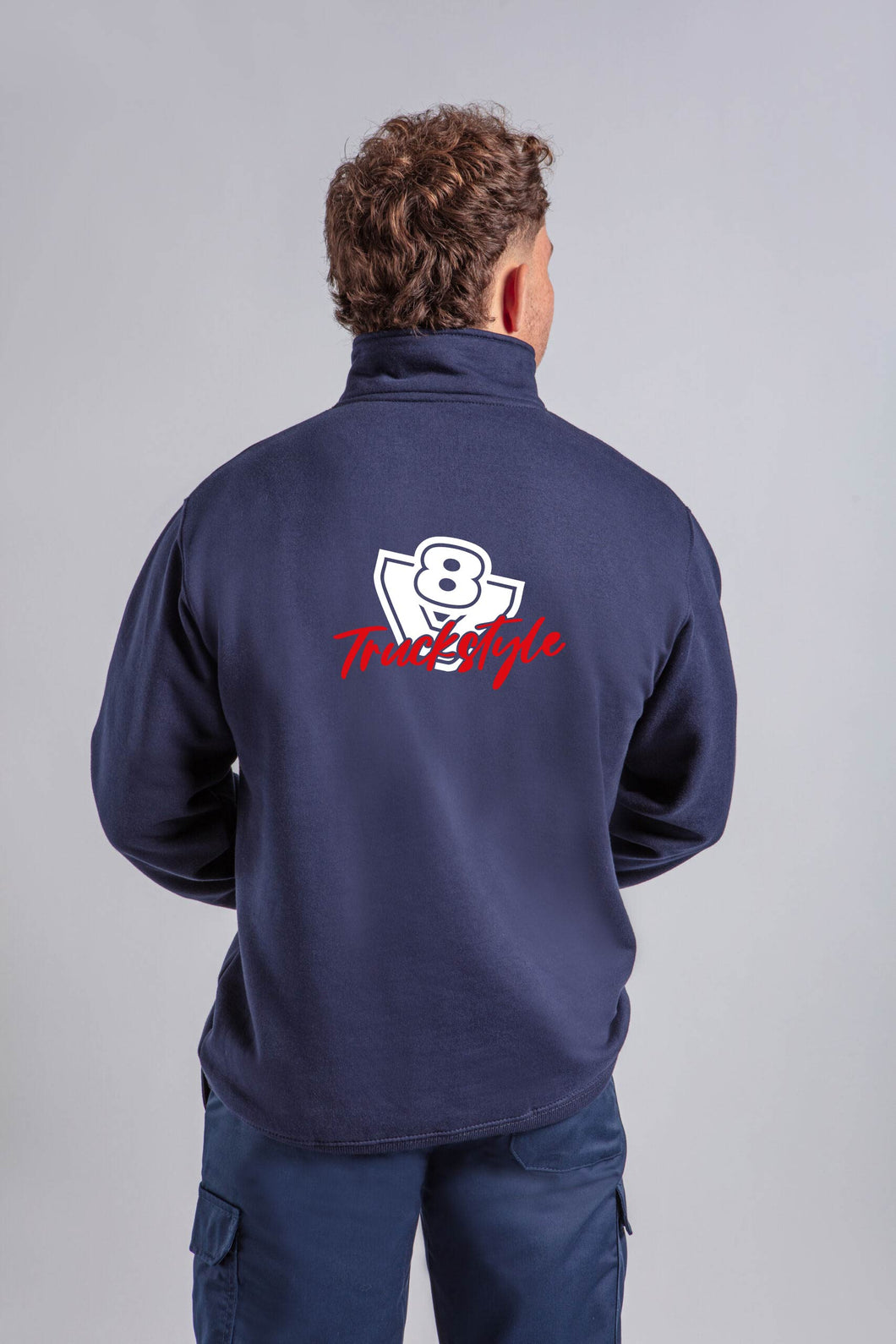 TruckStyle V8  Embroidery QUARTER ZIP With Sleeve V8