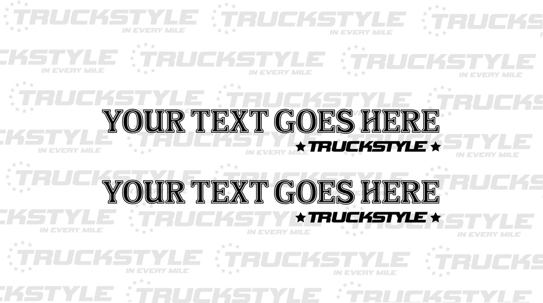 Truckstyle OUTLINE Custom Side Window Stickers