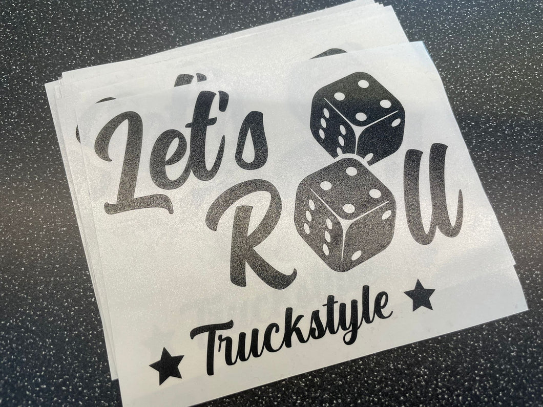 Truckstyle Let’s Roll Dice Sticker