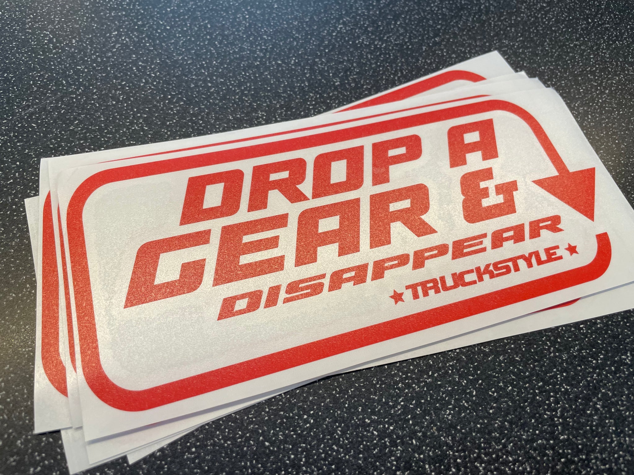 drop a gear and disappear meaning Drop a Gear & Disappear Sticker – TruckStyle LTD