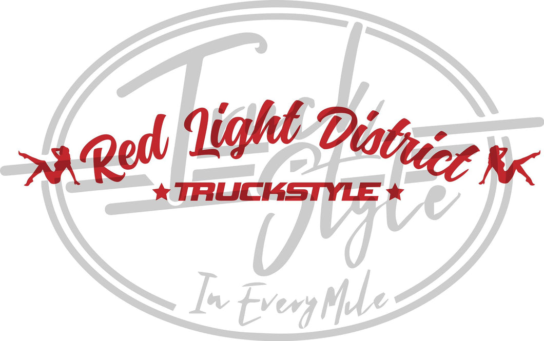 Red Light District Front Window Sticker
