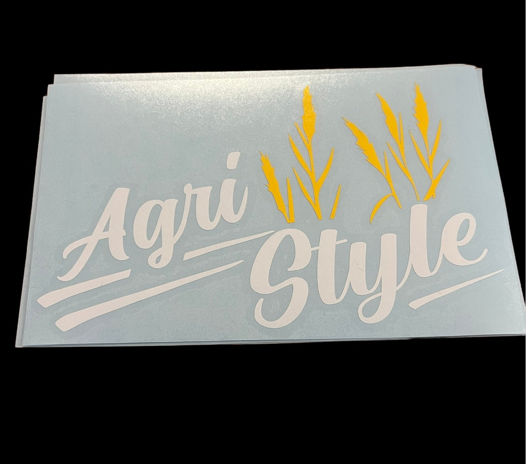 Agristyle White Sticker