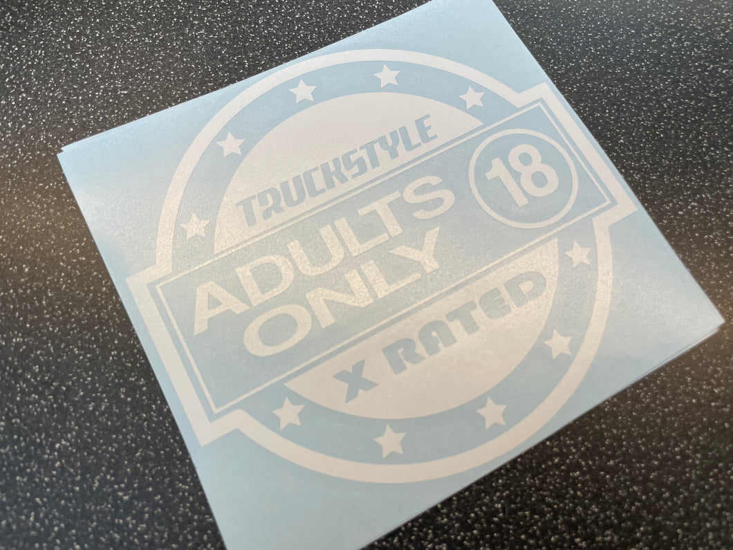 TRUCKSTYLE ADULTS ONLY STICKER